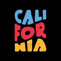 typographie d'illustration californienne. parfait pour la conception de t-shirt vecteur