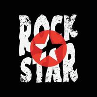 typographie d'illustration rockstar. parfait pour la conception de t-shirt vecteur