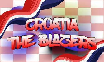croatie le thème de fond du championnat du monde de football des blazers vecteur
