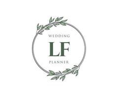 lf initiales lettre collection de logos de monogramme de mariage, modèles minimalistes et floraux modernes dessinés à la main pour cartes d'invitation, réservez la date, identité élégante pour restaurant, boutique, café en image vectorielle vecteur