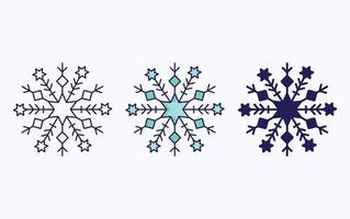 ligne de flocon de neige et icône de glyphe, illustration vectorielle vecteur