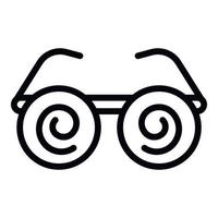 icône de lunettes d'hypnose, style de contour vecteur