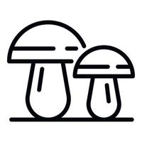 icône de champignon de phytothérapie, style de contour vecteur