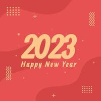 bonne année 2023 avec un style moderne vecteur