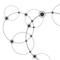 concept de technologie vectorielle. lignes et points connectés. signe de réseau vecteur