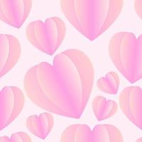 motif géométrique harmonieux d'aura de coeur rose pastel brillant sur fond rose clair. conception pour l'amour, la célébration, le mariage, les thèmes de la saint-valentin. vecteur