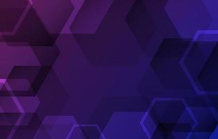 technologie hexagone abstrait design bleu violet dégradé fond sombre. grille de texture en nid d'abeille de toile de fond géométrique. hexagonal dans l'illustration vectorielle de fond futuriste de la technologie moderne. vecteur
