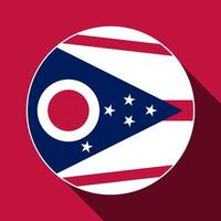 drapeau de l'état de l'Ohio. illustration vectorielle. vecteur