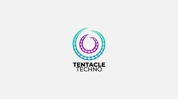 illustration de modèle de conception de logo tentacule tech vecteur