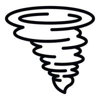 icône de tornade de catastrophe, style de contour vecteur