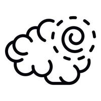 icône d'hypnose de nuage, style de contour vecteur