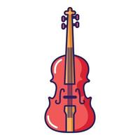 icône de violon, style cartoon vecteur