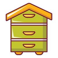 icône de la ruche pour les abeilles, style dessin animé vecteur