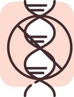 allergie aux OGM, icône, vecteur sur fond blanc.