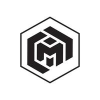 m logo hexagonal. monogramme lettre m entreprise entreprise création de logo vectoriel