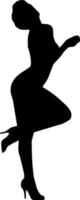 silhouette femme image vectorielle pour les sites Web, l'impression, la conception graphique vecteur