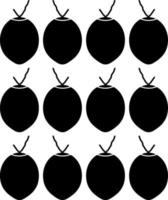 vecteur de silhouette de fruits et légumes