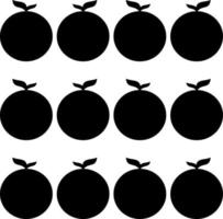 vecteur de silhouette de fruits et légumes