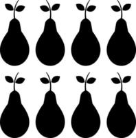 vecteur de silhouette de fruits et légumes