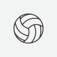 élément de logo de volley-ball, icône de ballon de volley-ball vectoriel, modèle de signe de sport, ballon de plage d'été, illustration vectorielle, icône vectorielle de contour de ballon de volley-ball vecteur