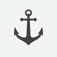 icône de logo vectoriel d'ancre, nautique maritime, symbole d'illustration de bateau mer océan, icône vectorielle d'ancre, bateau maritime nautique pirate, icône d'ancre, icône vectorielle simple