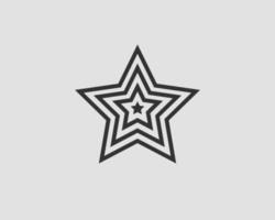 silhouette vecteur icône étoile isolée sur fond blanc.