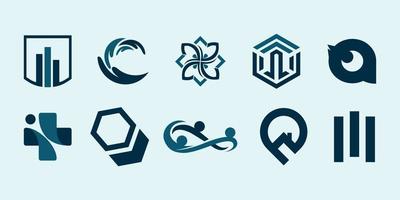 collection de logos d'entreprise abstraite vecteur libre de redevance