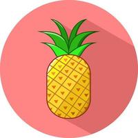 illustration graphique vectorielle, fruit d'ananas, délicieux fruits tropicaux, nourriture et boisson vecteur