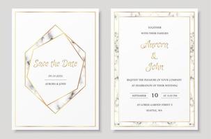 collection d'invitations de mariage avec enregistrer les modèles de vecteur de carte de date.