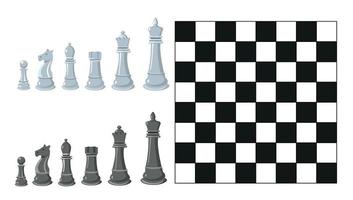 collection de figures d'échecs. illustration vectorielle vecteur