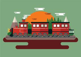 Illustration du train à vapeur vecteur
