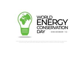 fond de la journée nationale de la conservation de l'énergie célébrée le 14 décembre. vecteur