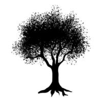 style de croquis de doodle d'illustration vectorielle d'arbre dessiné à la main pour la conception de concept. vecteur