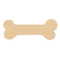 gros os. icône de contour d'os de chien. thème pour chiens et autres animaux. illustration vectorielle fond blanc vecteur