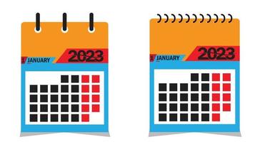 calendrier 2023. bonne année calendrier 2023 vecteur