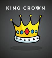 définir vecteur roi couronnes icône vecteur pro illustration