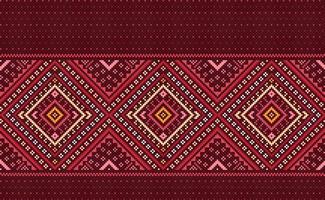 motif ethnique de broderie, arrière-plan oriental géométrique vectoriel, point de croix répété style maroc vecteur