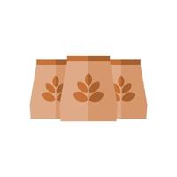 illustration de trois sacs de farine avec un style d'illustration plat. graphique vectoriel de pâtisserie