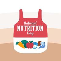 concept de journée nationale de la nutrition en indonésie vecteur