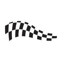drapeaux de course automobile à carreaux noirs et blancs et ensemble de vecteurs de bande de finition. drapeau de sport pour la course de compétition, illustration du drapeau de vérification du gagnant vecteur