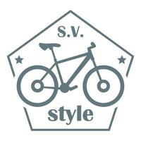 logo de style vélo sv, style simple vecteur