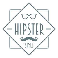 logo de style hipster hommes, style simple vecteur