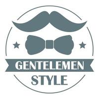 logo de style messieurs, style simple vecteur