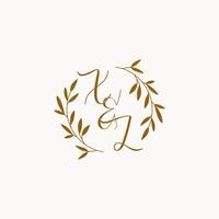 xl logo monogramme de mariage initial vecteur