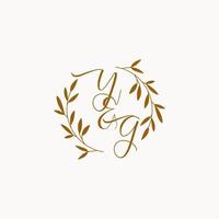 logo monogramme de mariage initial yg vecteur