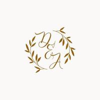 logo monogramme de mariage initial da vecteur