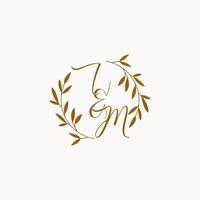 im logo monogramme de mariage initial vecteur