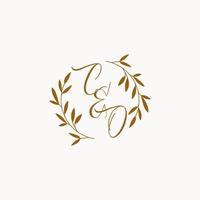 co logo monogramme de mariage initial vecteur