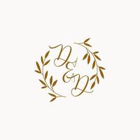 jj logo monogramme de mariage initial vecteur