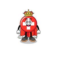 mascotte illustration du roi suisse vecteur